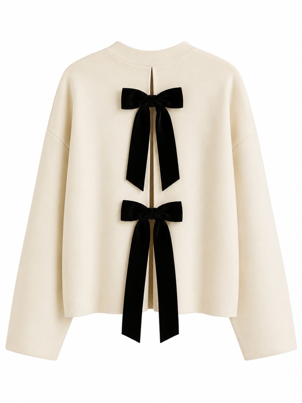 Heyson Cream Minimal Crewneck Sweater